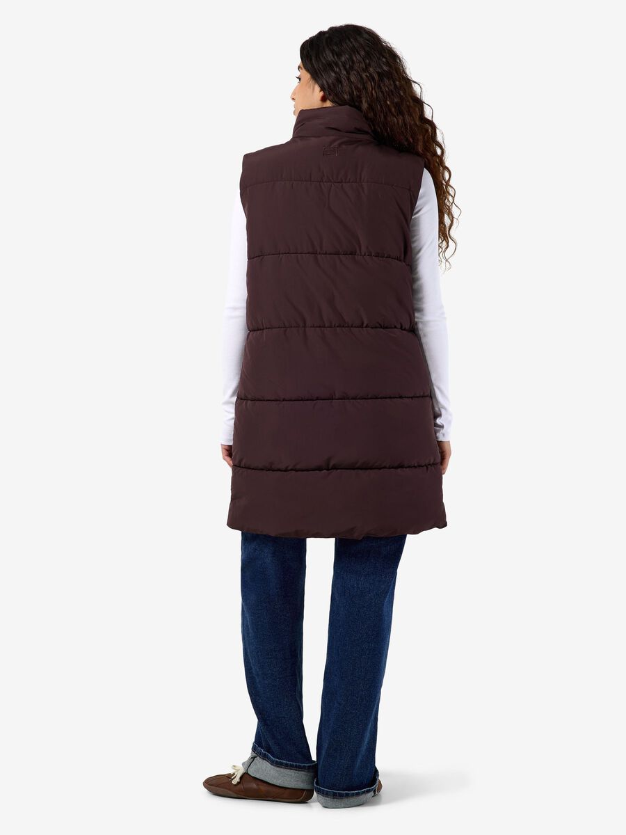 Carousel image 3 NMROSY PUFFER GILET, Chocolate Plum