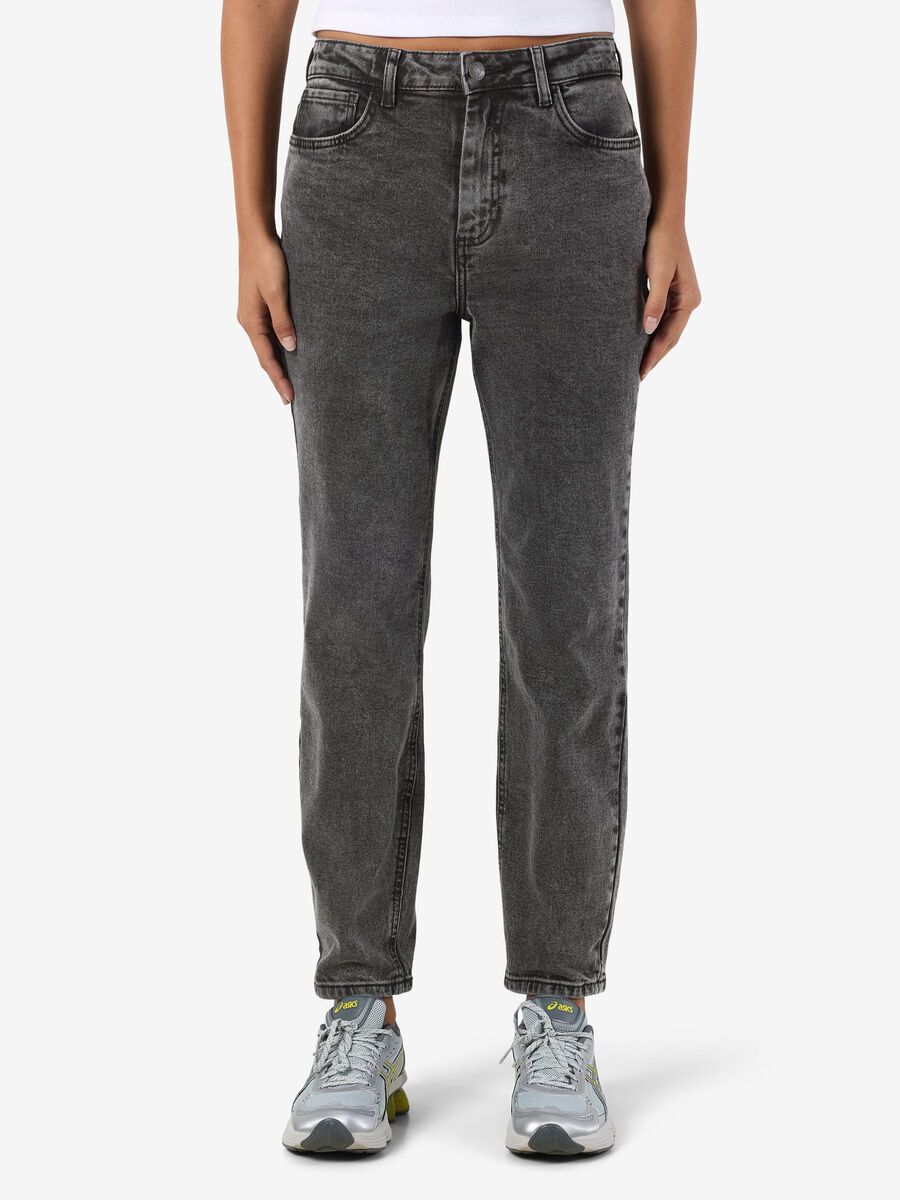 Product tile image - NMMONI SLIM FIT JEANS, Dark Grey Denim | 27031028_DarkGreyDenim