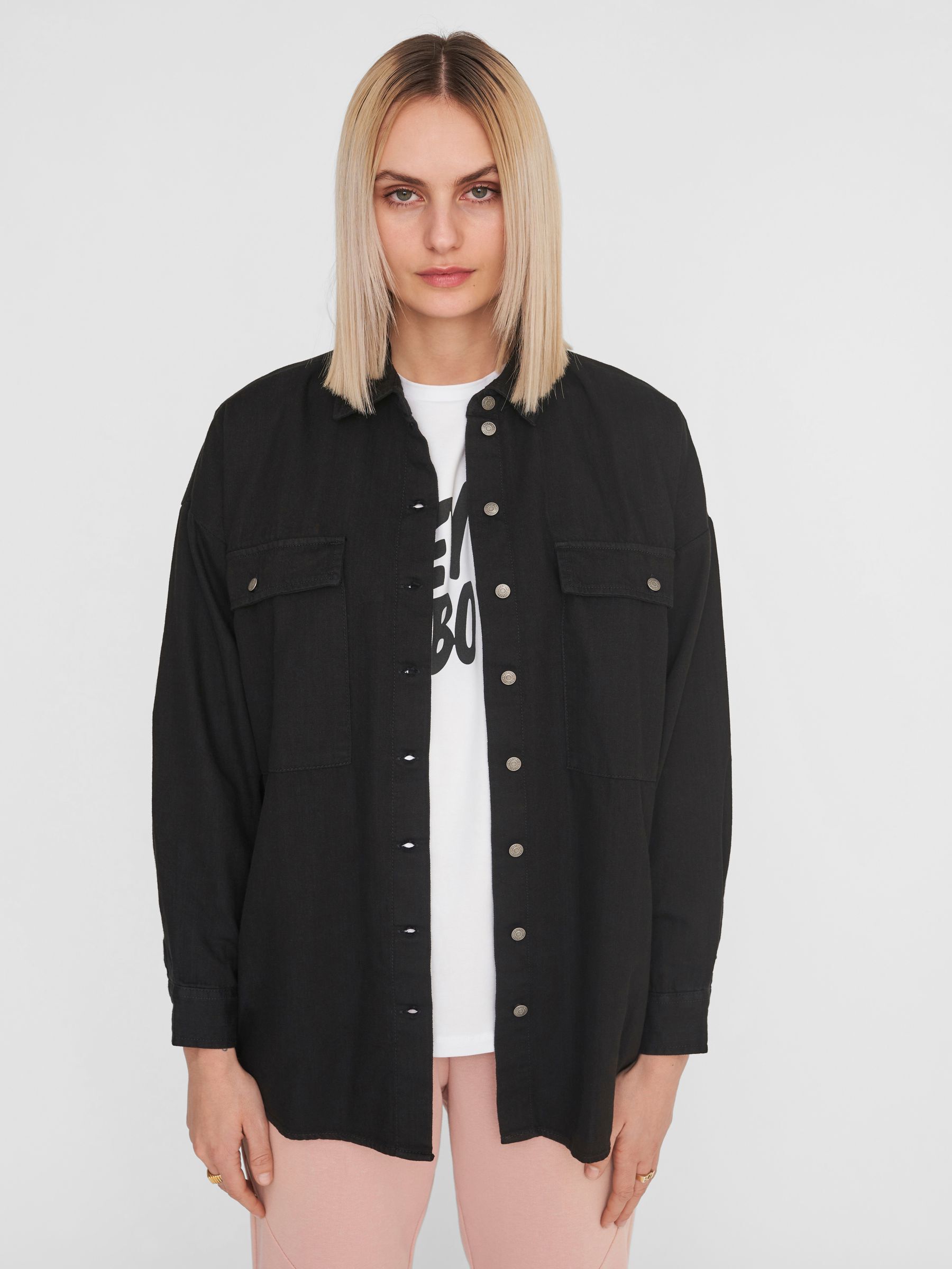 Noisy may denim shirt clearance