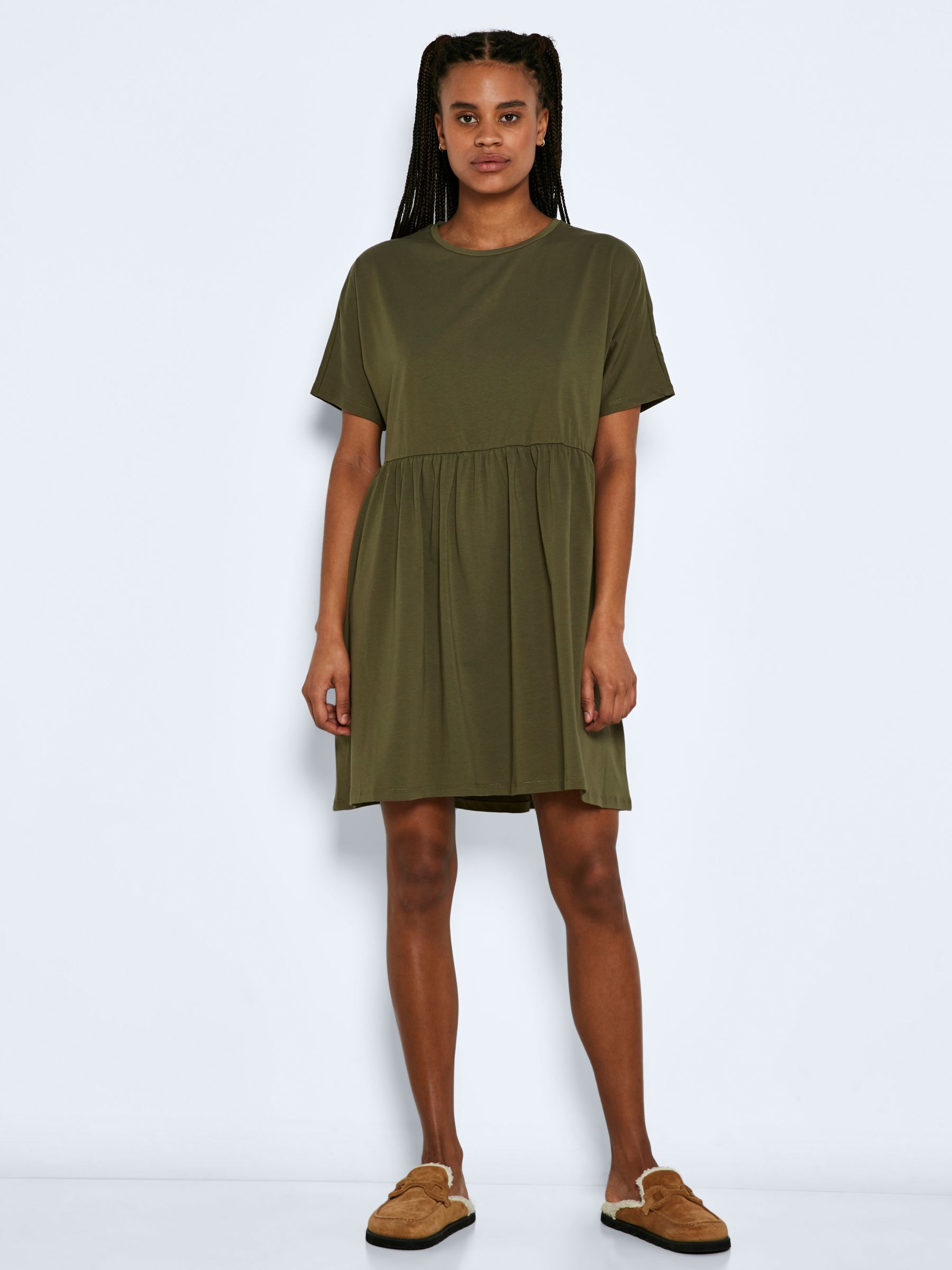SHORT SLEEVED SHORT DRESS Green NOISY MAY