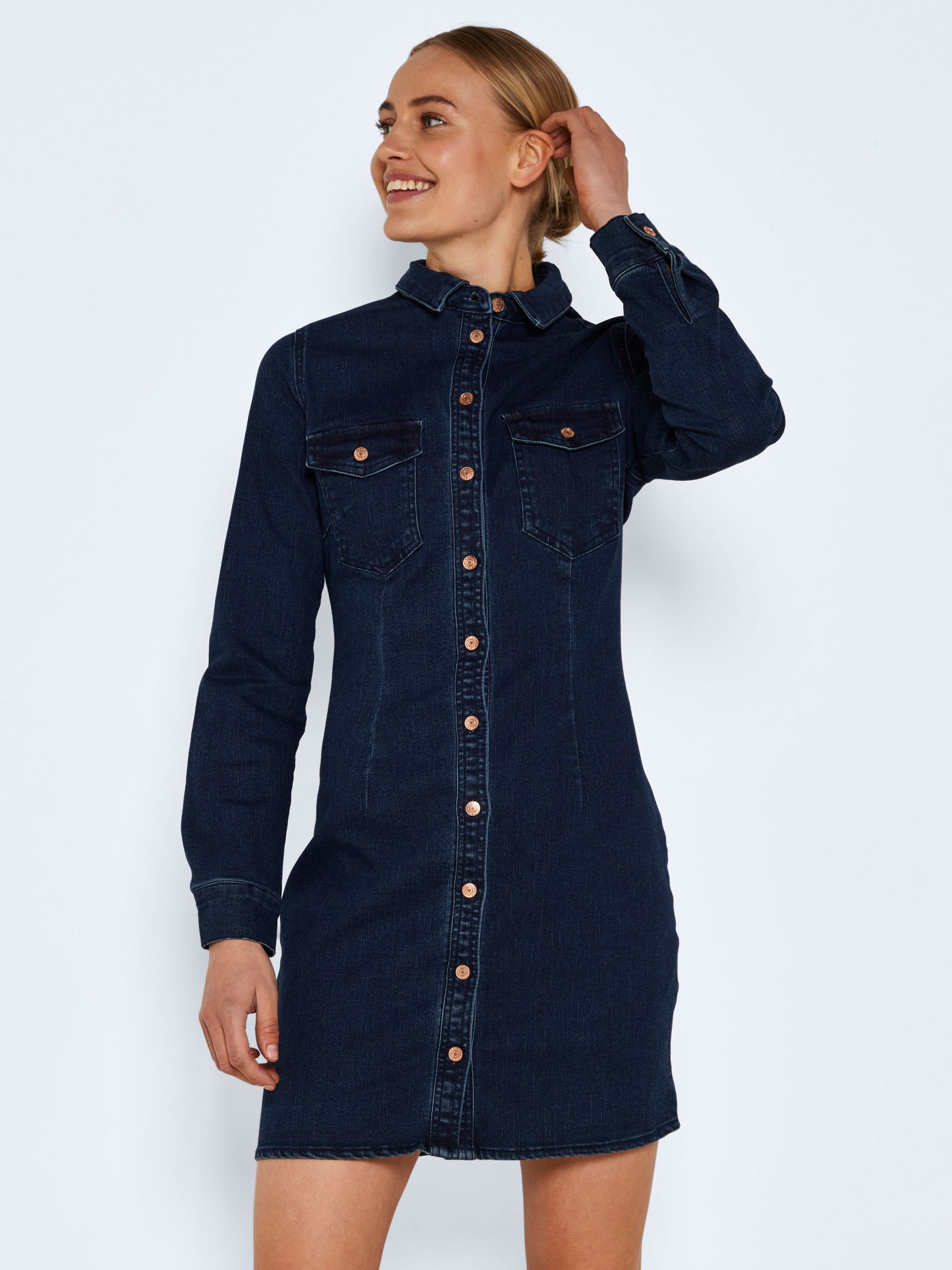 AVEC MANCHES LONGUES ROBE EN JEAN
