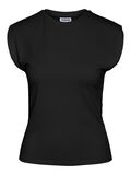 Product image thumbnail - NMLEGA  CAP SLEEVE TOP, Black | 1