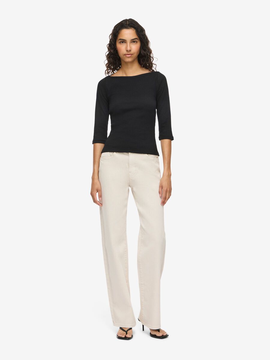 Carousel image - NMMAYA  3/4 SLEEVED BLOUSE, Black | 3