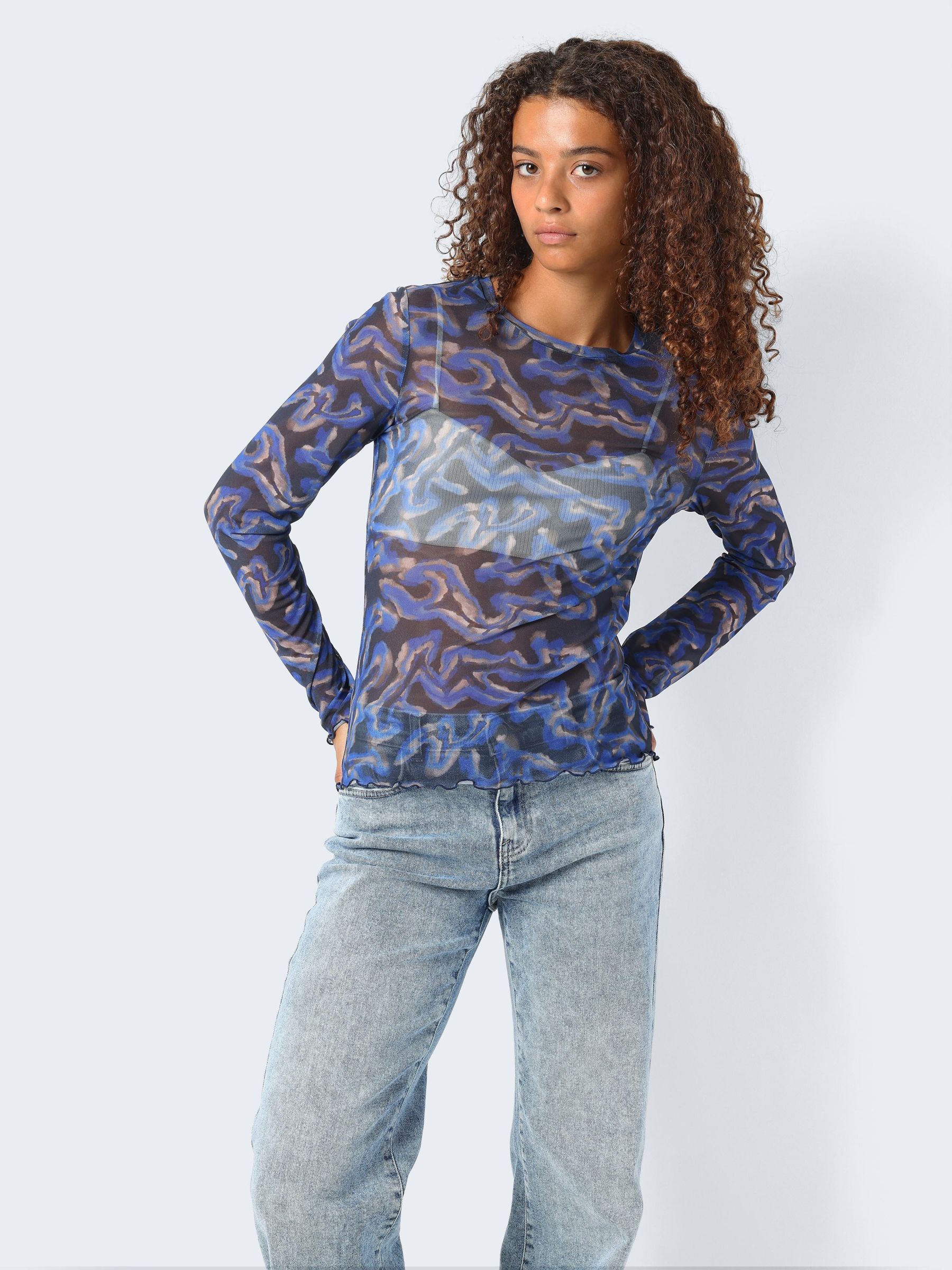 Navy on sale mesh top