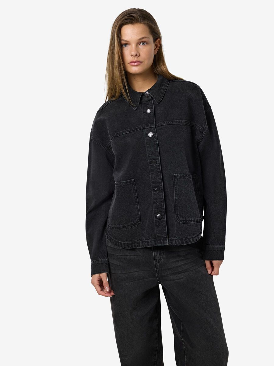 Product carousel image - RELAXED DENIM JACKET, Black Denim | 2