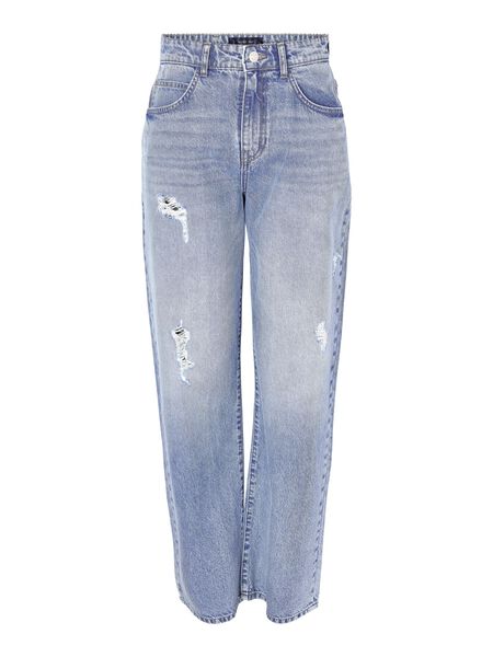 Noisy May NMJOSIE BAGGY HIGH WAISTED JEANS, Light Blue Denim, highres - 27025352_LightBlueDenim_001.jpg