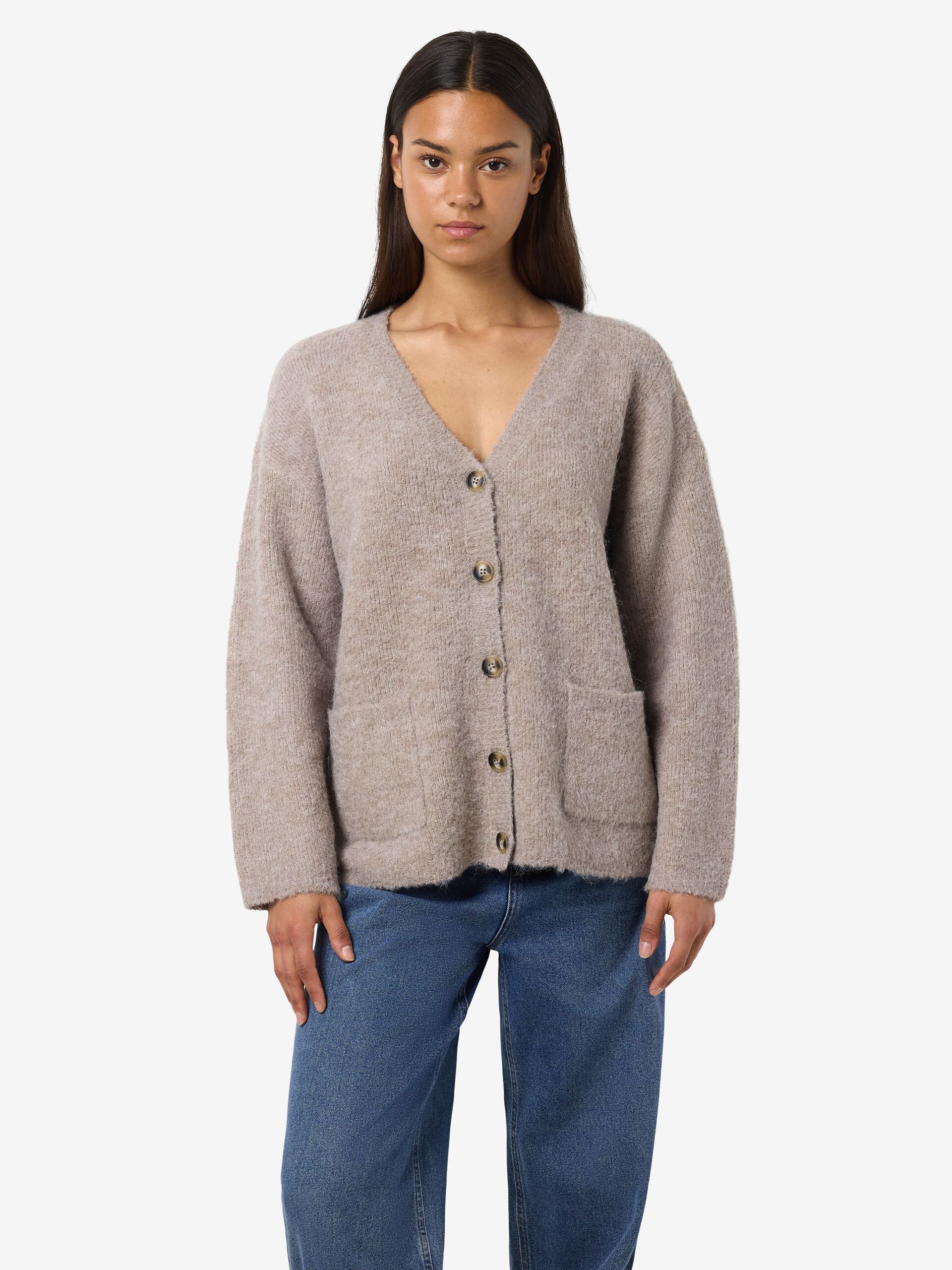 Carousel image - EN MAILLE CARDIGAN, Silver Mink | 6