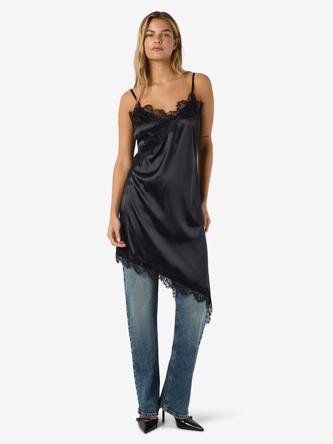 SATIN SLIP DRESS | Black | NOISY MAY SATIN SLIP DRESS | Black | NOISY MAY
