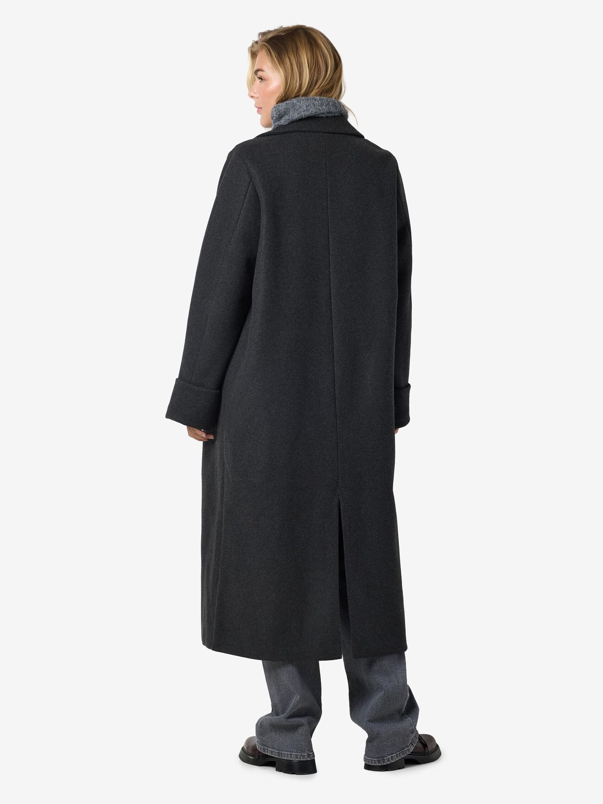 Carousel image - LÅNG MODELL KAPPA, Dark Grey Melange | 4