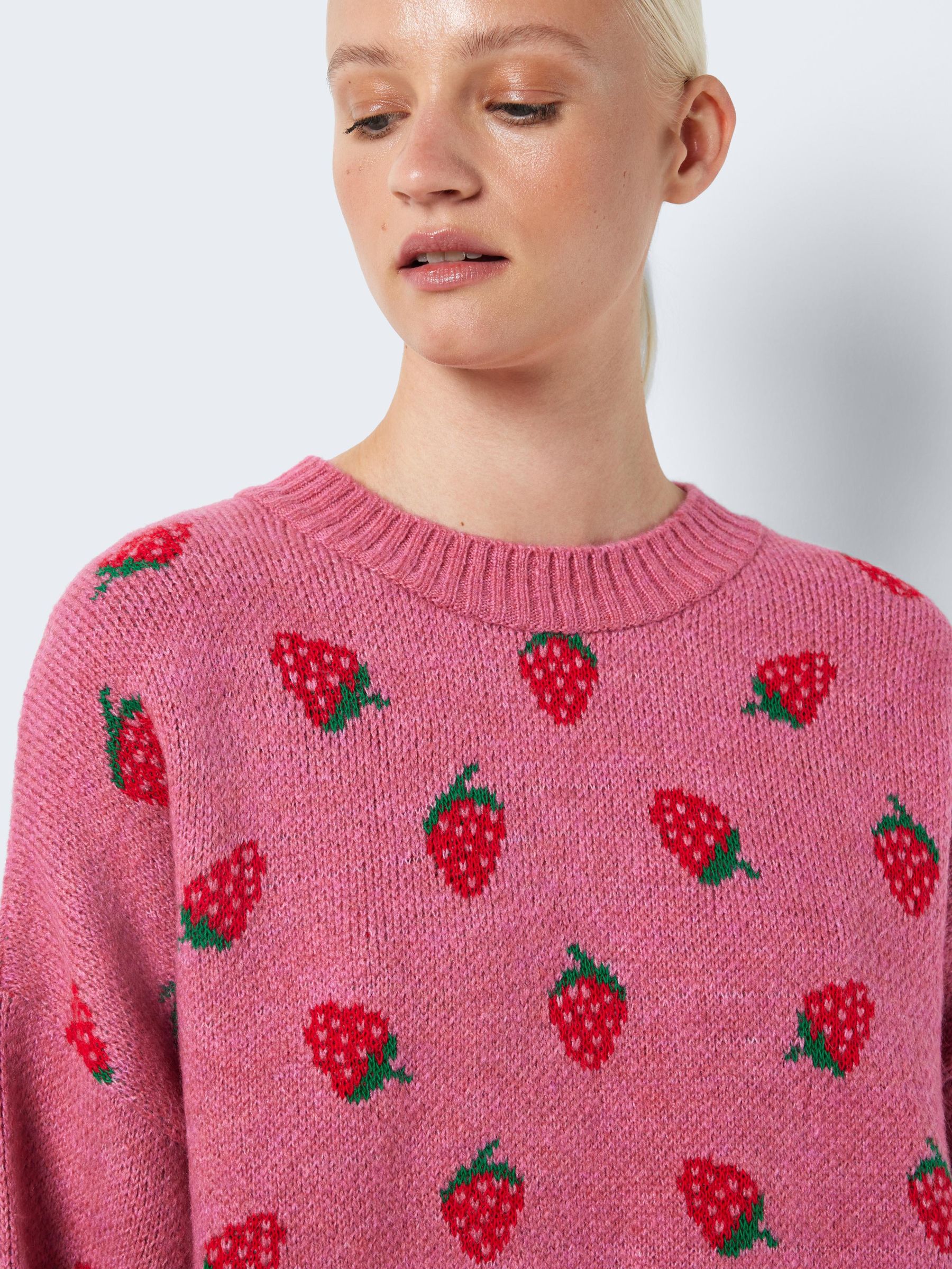KNITTED PULLOVER Pink NOISY MAY
