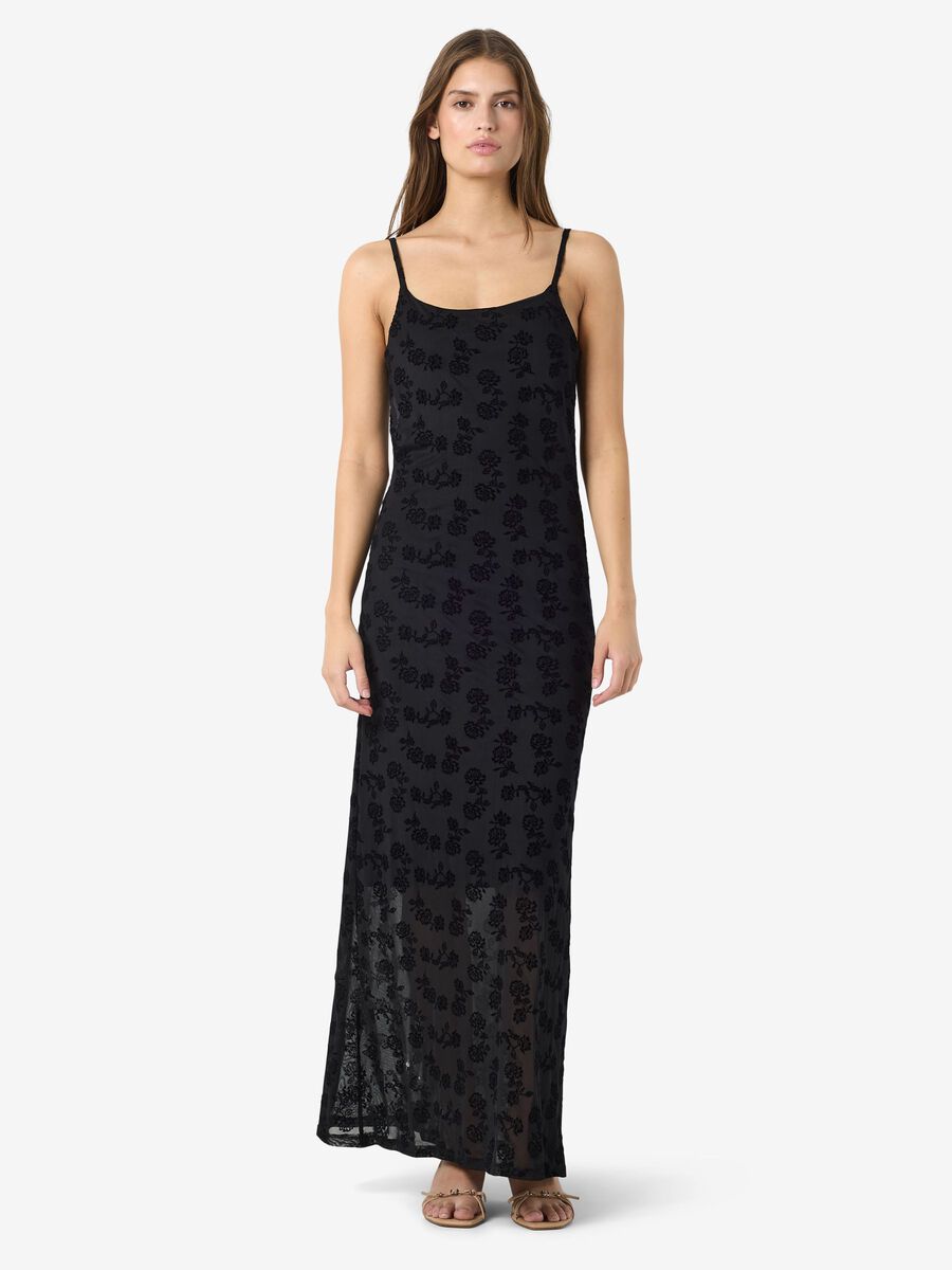 Product tile image - NMLOUISE MESH MAXI JURK, Black | 27037330_Black_1260563