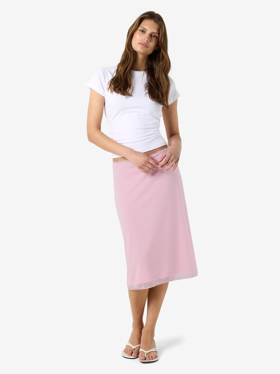 Product tile image - NMJUDITH MESH MIDI SKIRT, Pink-A-Boo | 27039594_PinkABoo