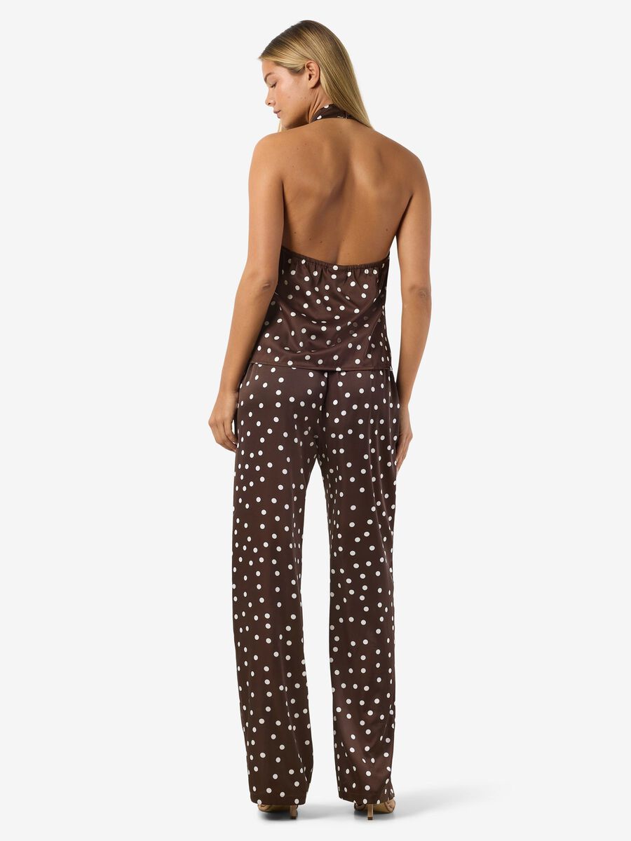 Carousel image - HALTERNEK TOP, Chocolate Brown | 3