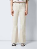 Noisy May NMNAT HIGH WAIST FLARED JEANS, Ecru, highres - 27025909_Ecru_003.jpg