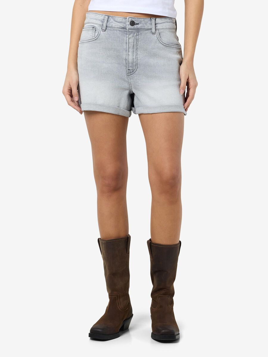 Noisy May SLIM FIT DENIM SHORTS, Light Grey Denim, highres - 27032480_LightGreyDenim_003.jpg