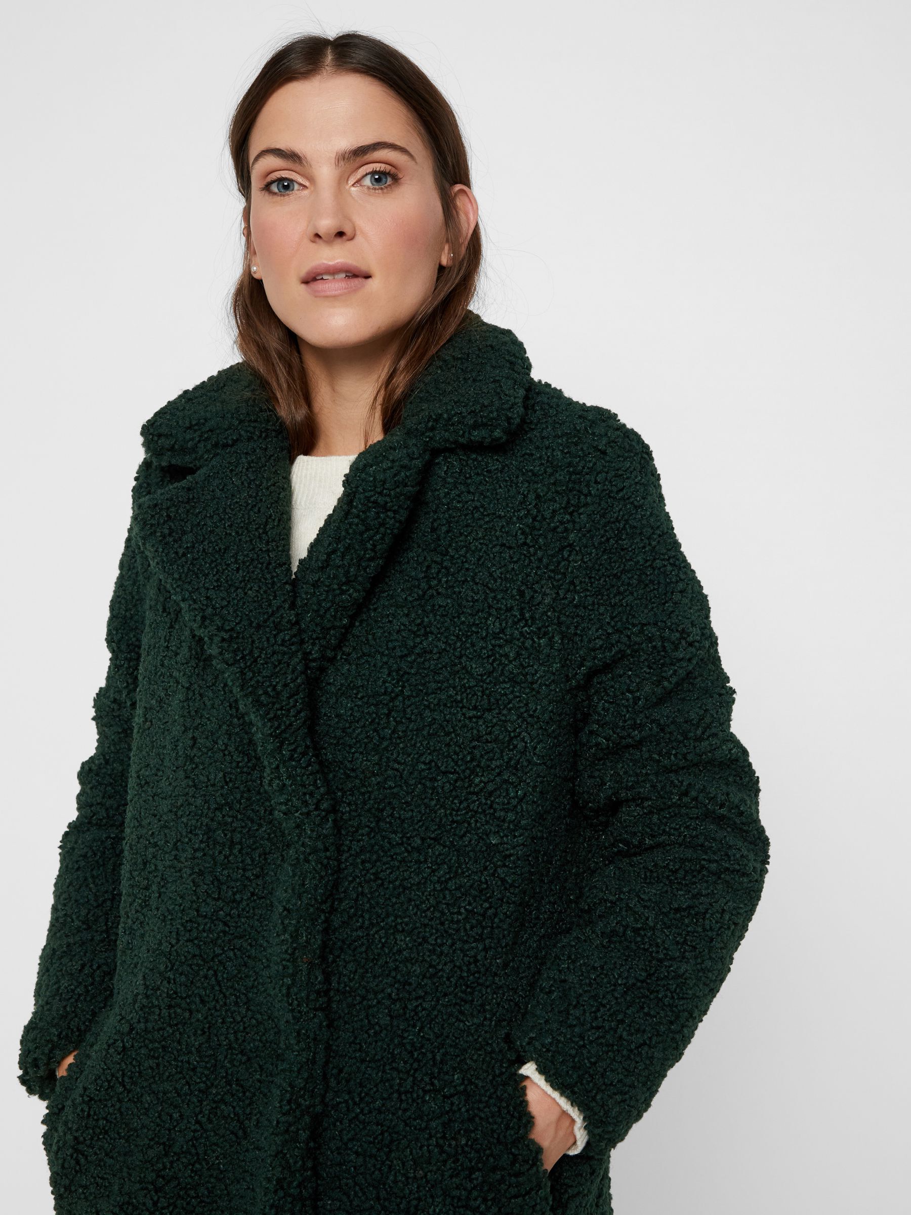 Green teddy coat womens outlet