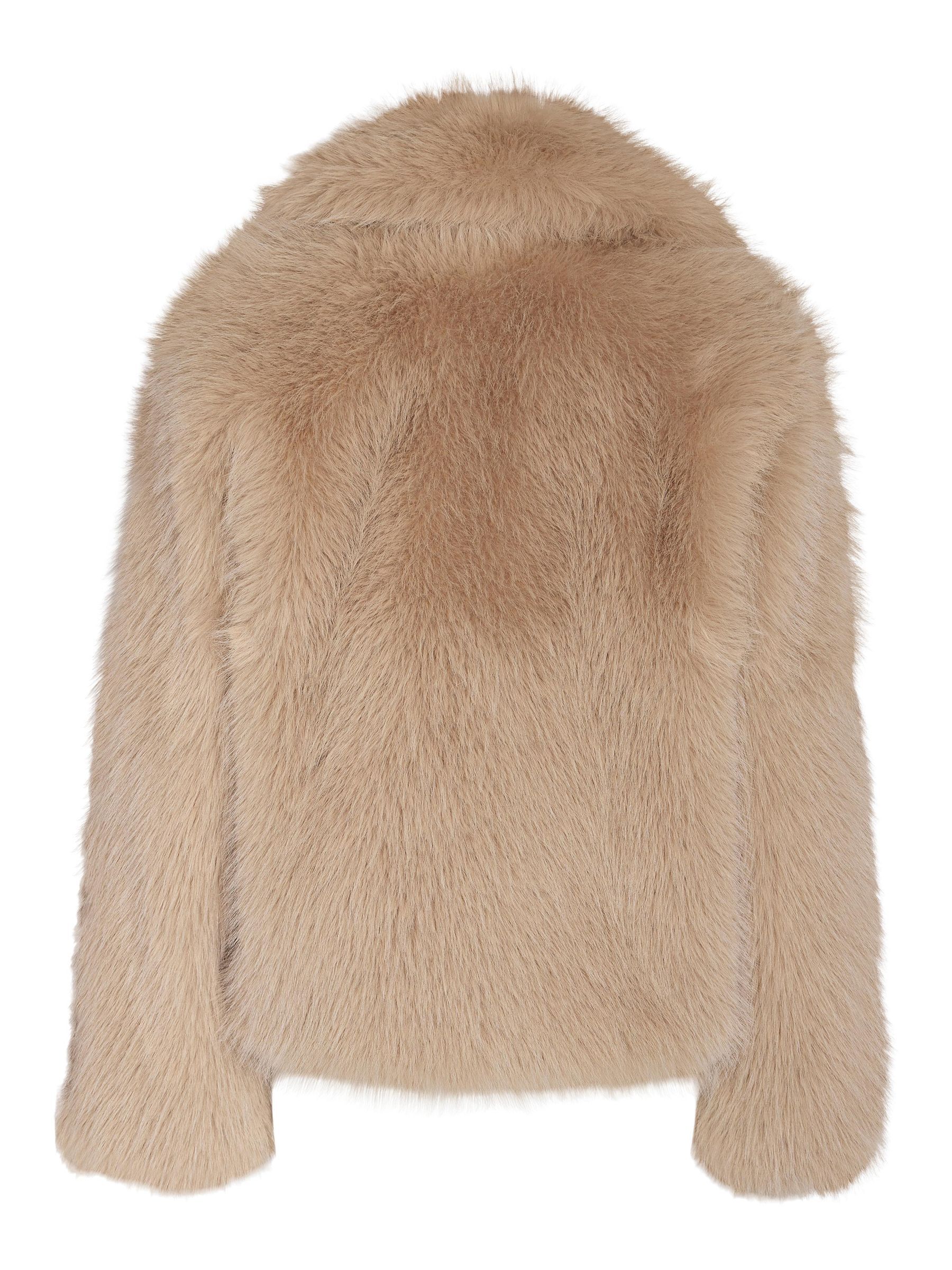 FAUX FUR COAT Grey NOISY MAY