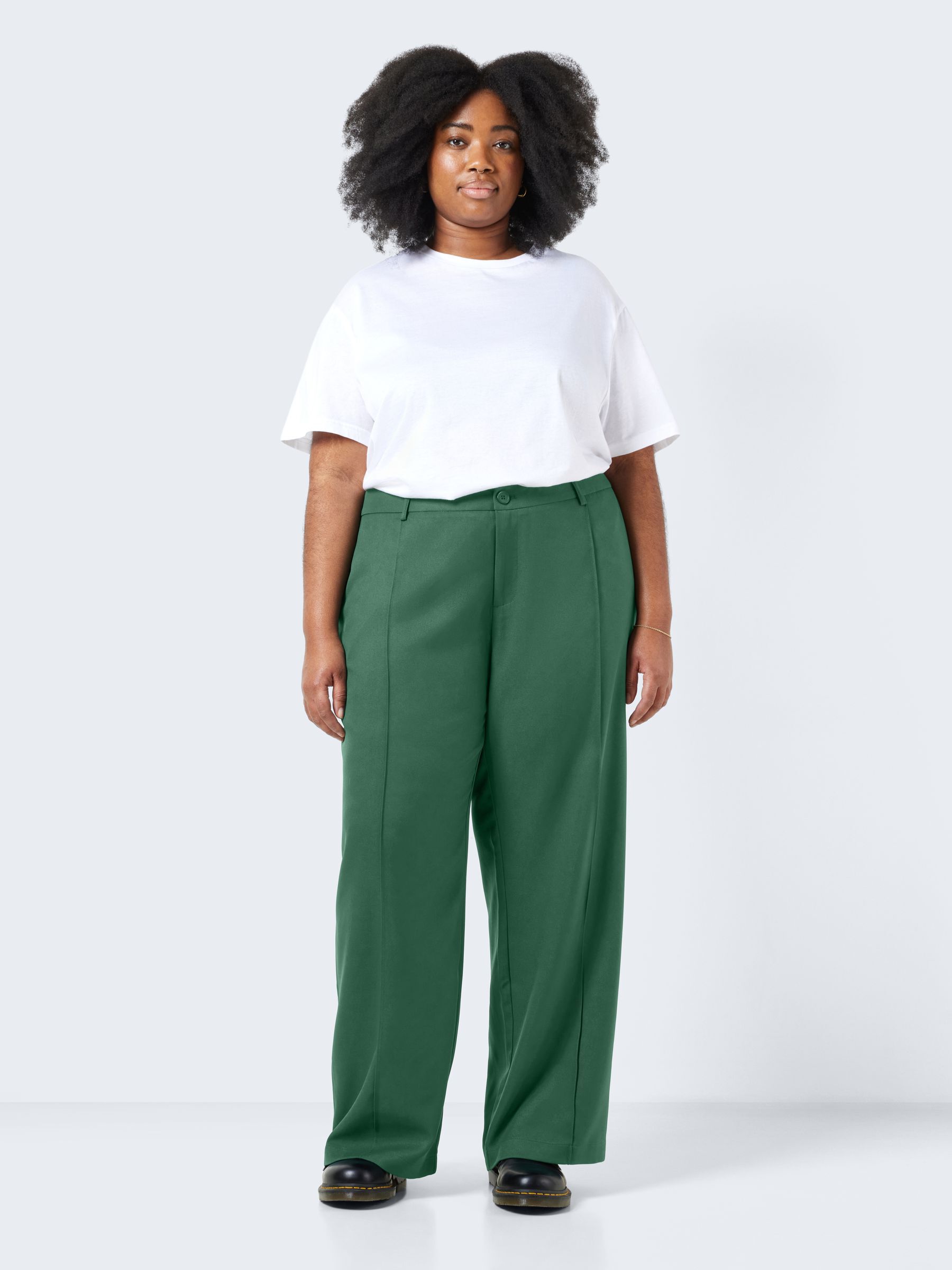 Green high waisted 2025 wide leg trousers