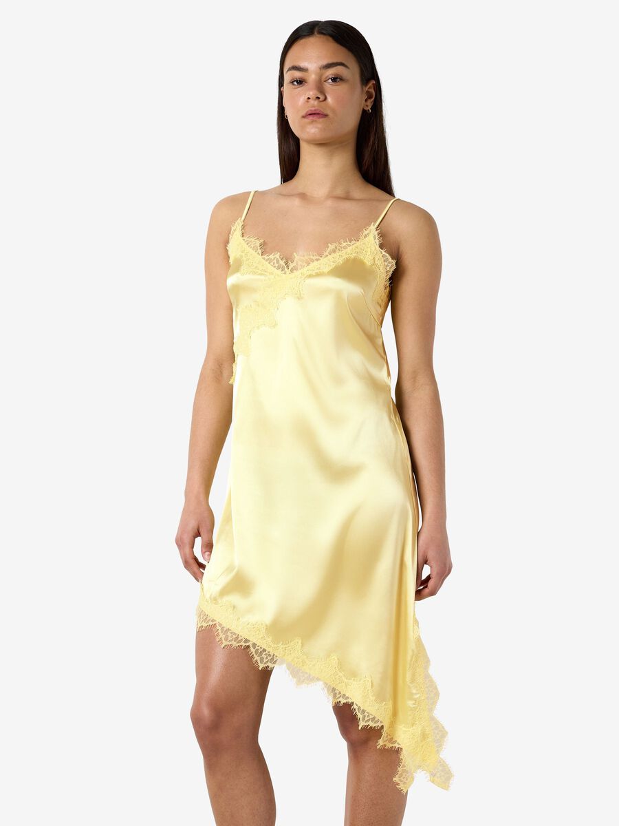 Product tile image - SATIN SLIP DRESS, French Vanilla | 27038459_FrenchVanilla_1315131