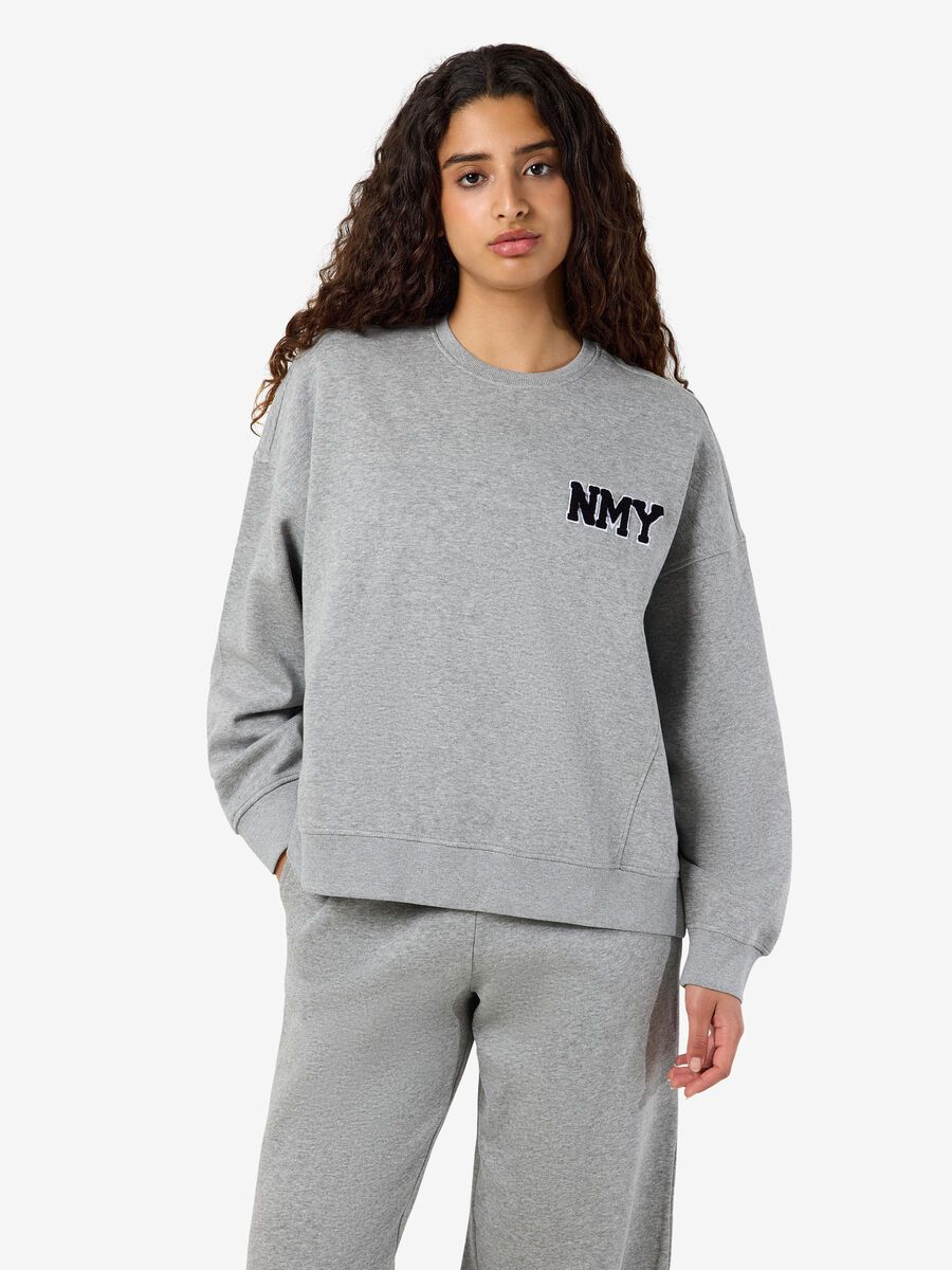 Product tile image NMBELIEVE SWEATSHIRT, Light Grey Melange 27038247_LightGreyMelange_1300015