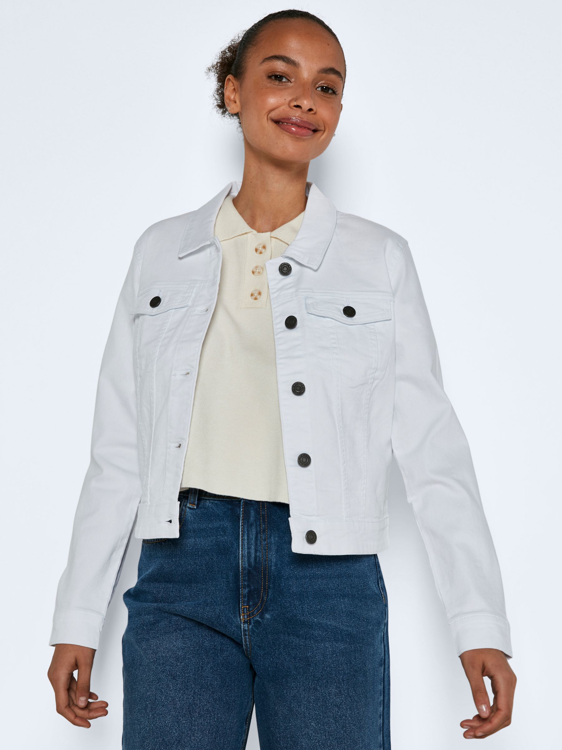 Noisy may white denim jacket hotsell