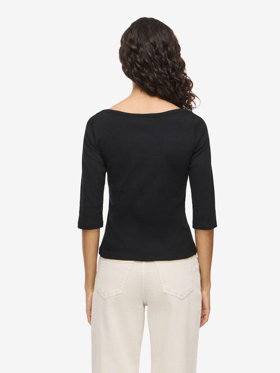 Carousel image - NMMAYA  3/4 SLEEVED BLOUSE, Black | 4