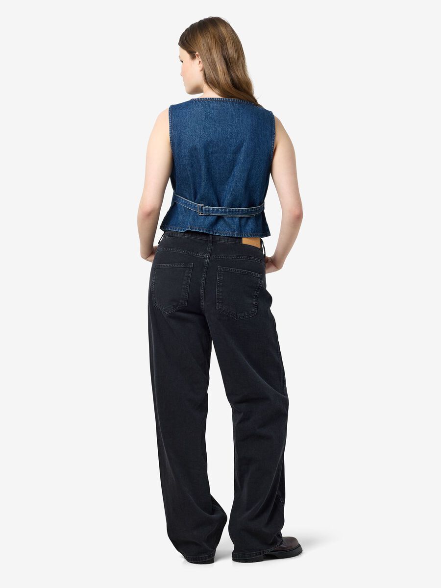 Carousel image - NMSANJA  DENIM VEST, Dark Blue Denim | 3