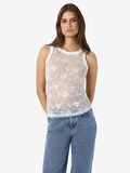 Product image thumbnail - NMEVE LACE SLEEVELESS TOP, Cloud Dancer | 6