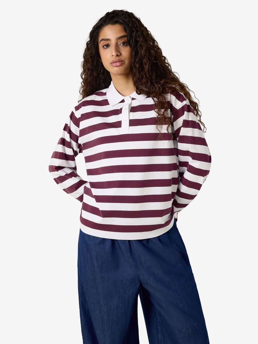 Carousel image 6 NMDOLLIE  LONG-SLEEVED POLO, Bright White