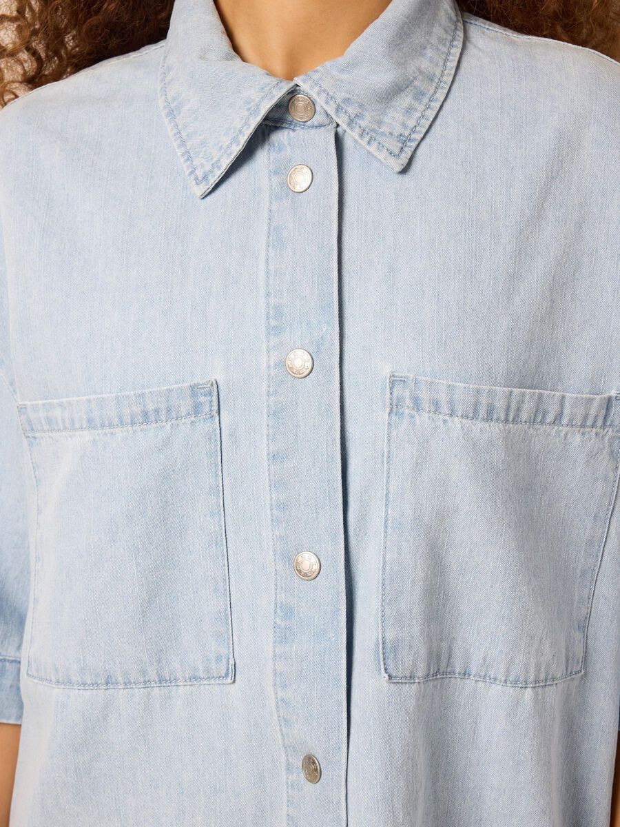 Carousel image - OVERSIZED SPIJKERBLOUSE, Light Blue Denim | 5