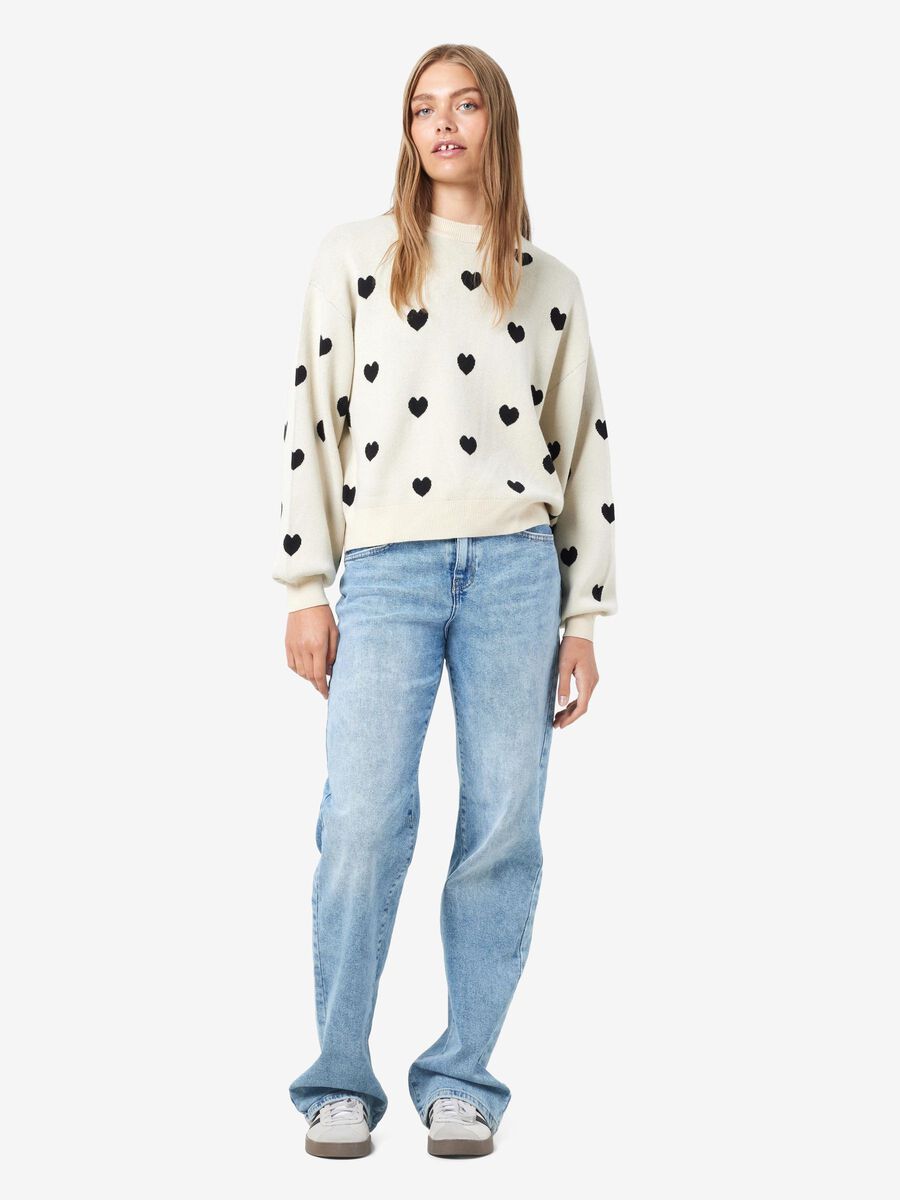 Carousel image - KNITTED PATTERN PULLOVER, Oatmeal | 4