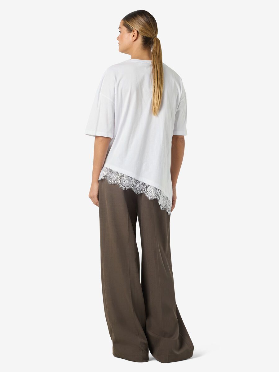 Carousel image 3 LACE DETAILED T-SHIRT, Bright White