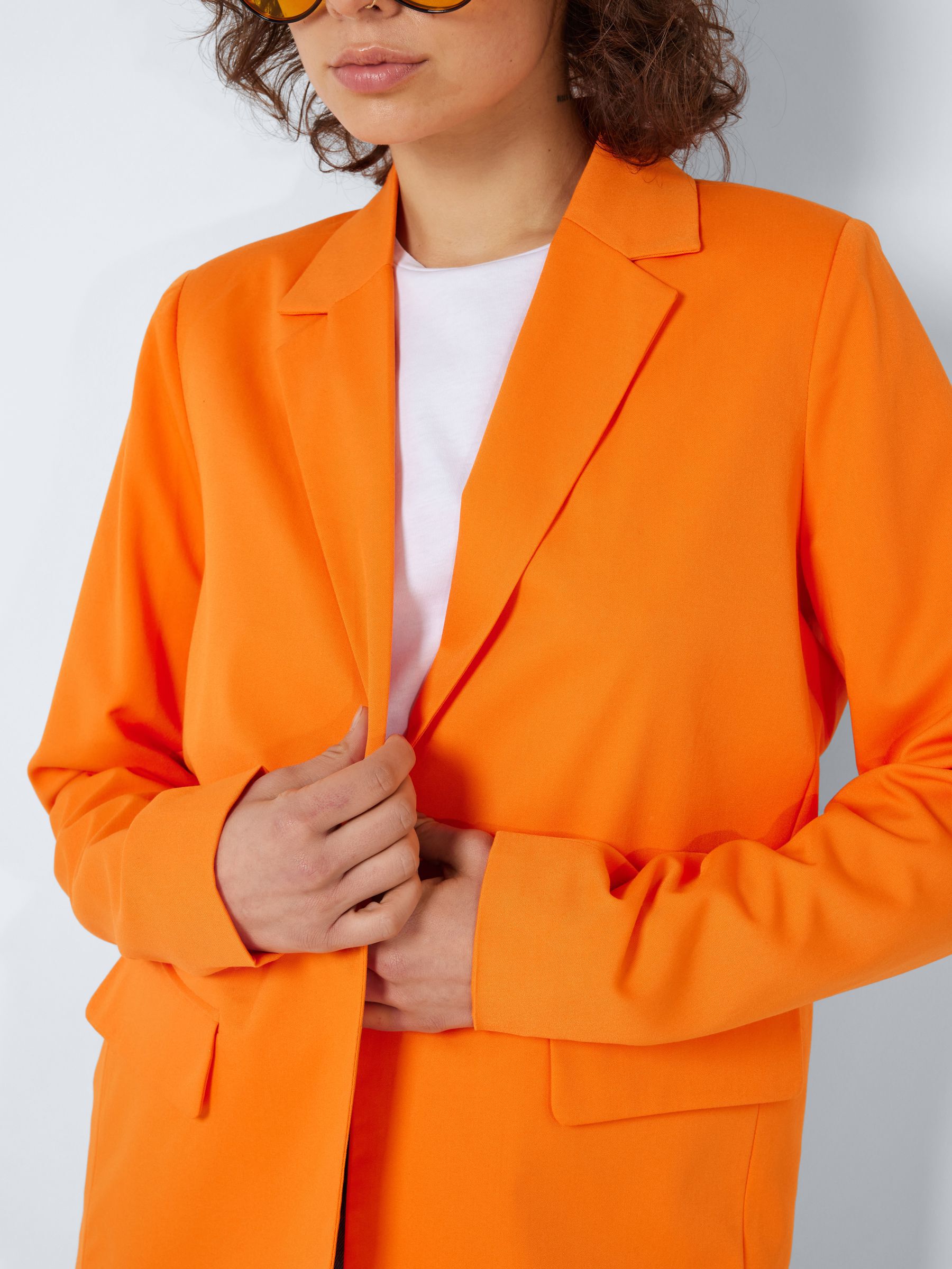 Orange store long blazer