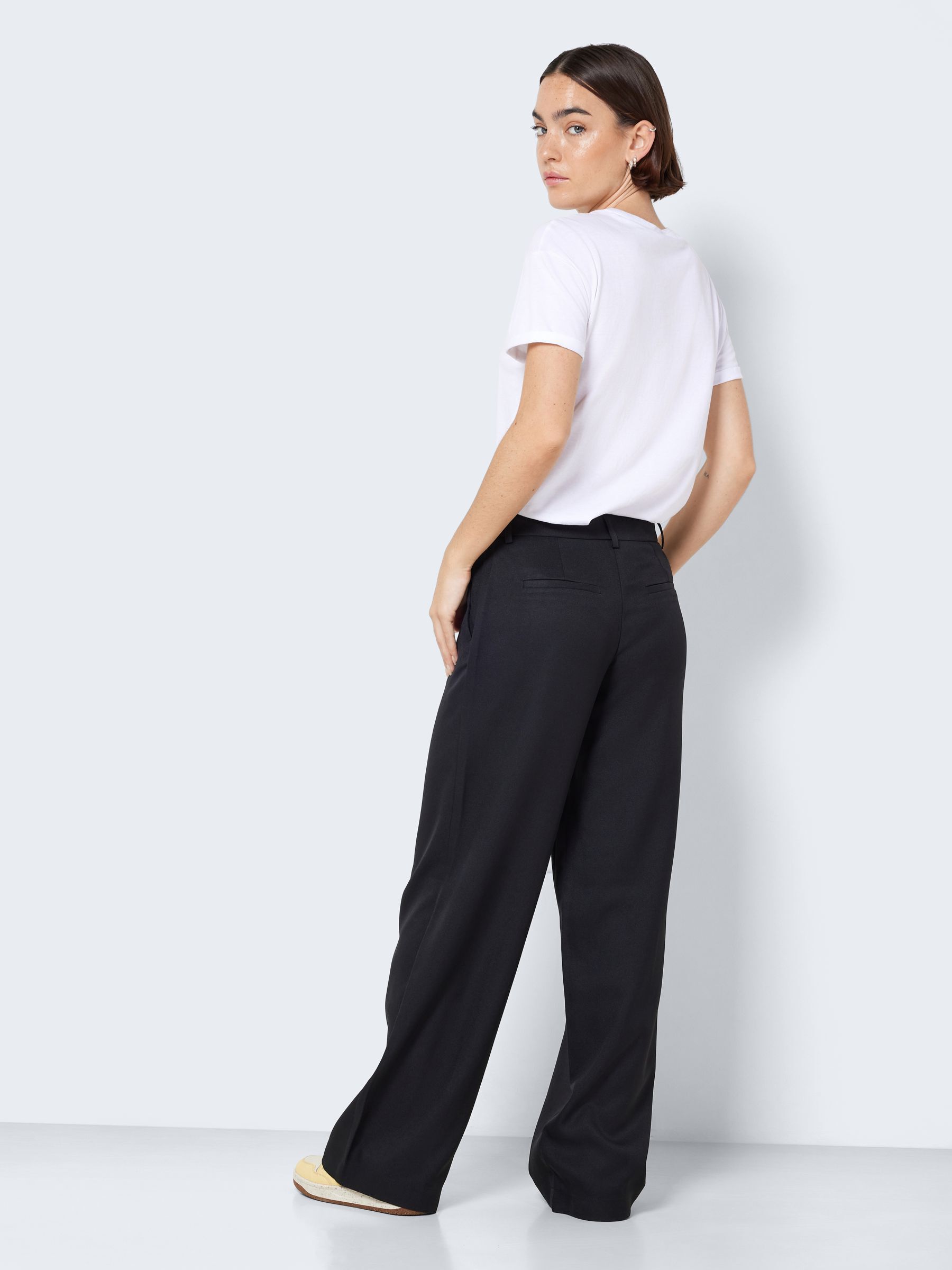 Pantalon noir taille basse deals