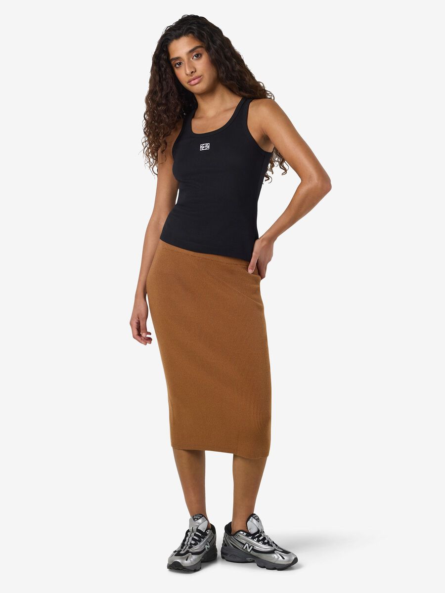 Product carousel image - KNITTED MIDI SKIRT, Argan Oil | 2