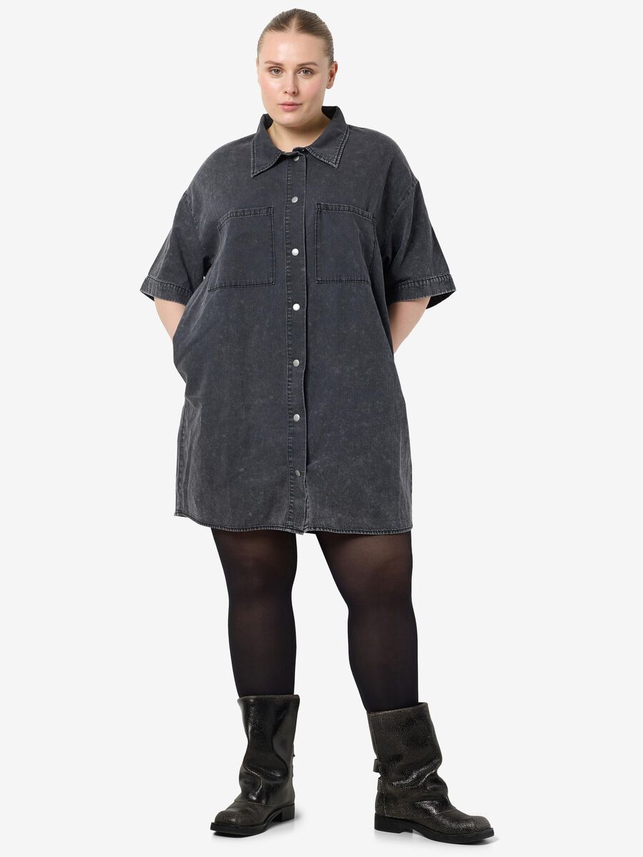 Noisy May CURVE DENIM SHIRT, Black, highres - 27035692_Black_1218996_007.jpg