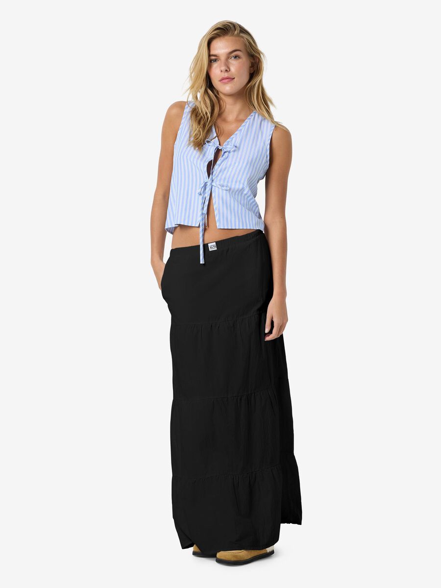 Noisy May TIERED MAXI SKIRT, Black, highres - 27033241_Black_004.jpg