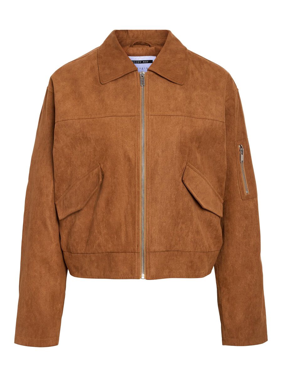 Noisy May FAUX SUEDE BOMBER JACKET, Toasted Coconut, highres - 27034475_ToastedCoconut_001.jpg