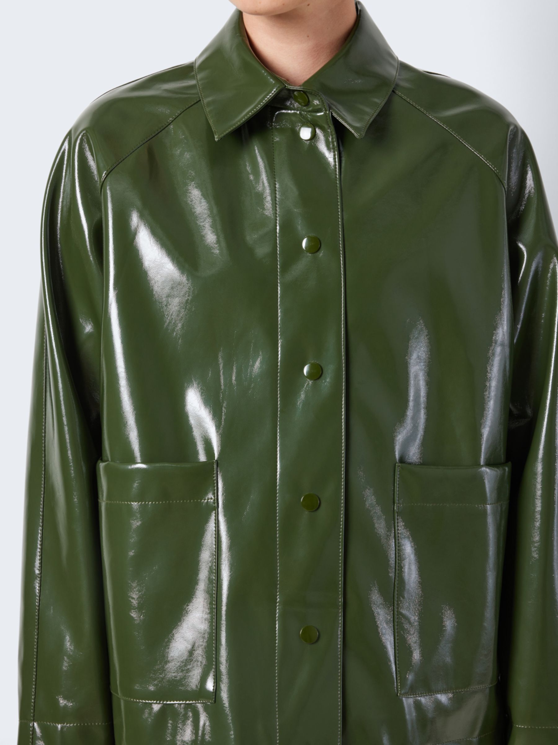 Green vinyl store jacket