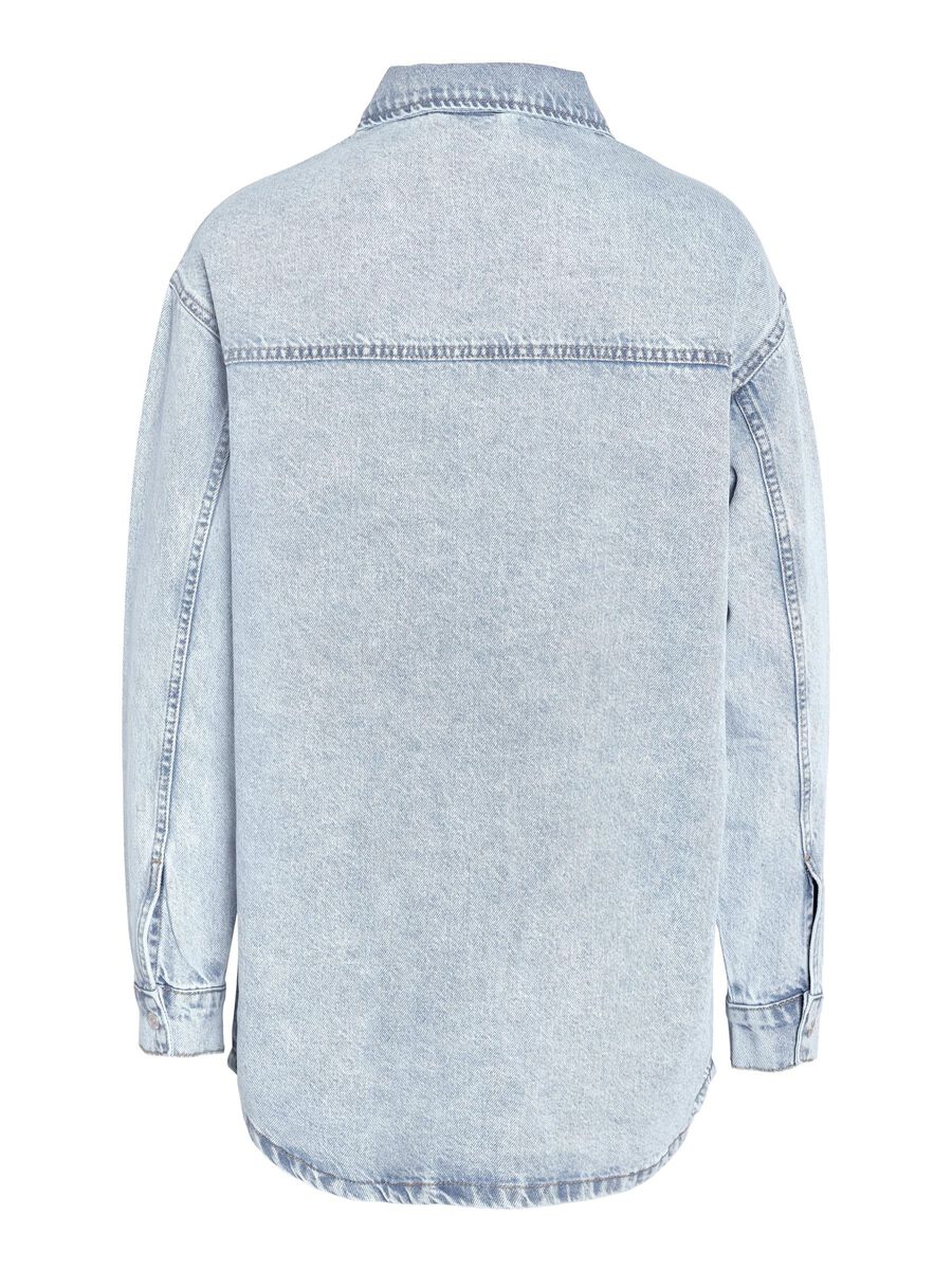 Carousel image - DENIM SHIRT JACKET, Light Blue Denim | 7
