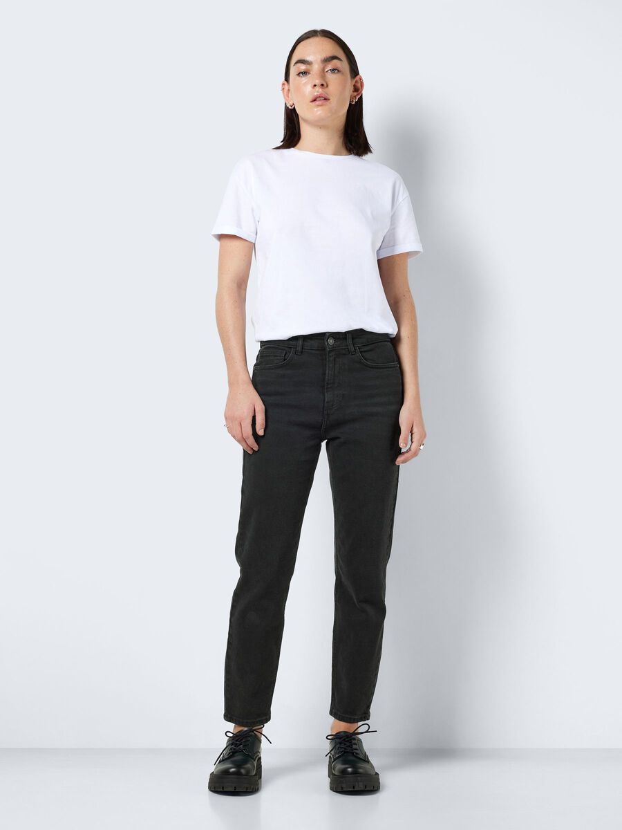 NMMONI HIGH WAISTED CROPPED STRAIGHT FIT JEANS