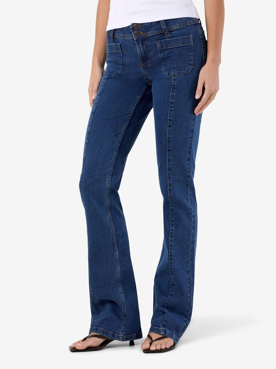 Product tile image - NMREMI JEANSY BOOT-CUT, Medium Blue Denim | 27036836_MediumBlueDenim