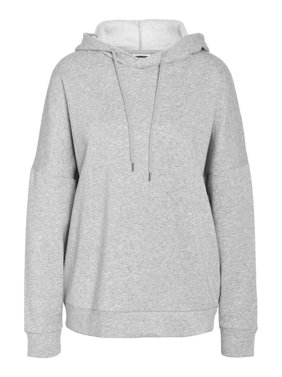 Noisy May BLUZA Z KAPTUREM, Light Grey Melange, highres - 27023503_LightGreyMelange_001.jpg