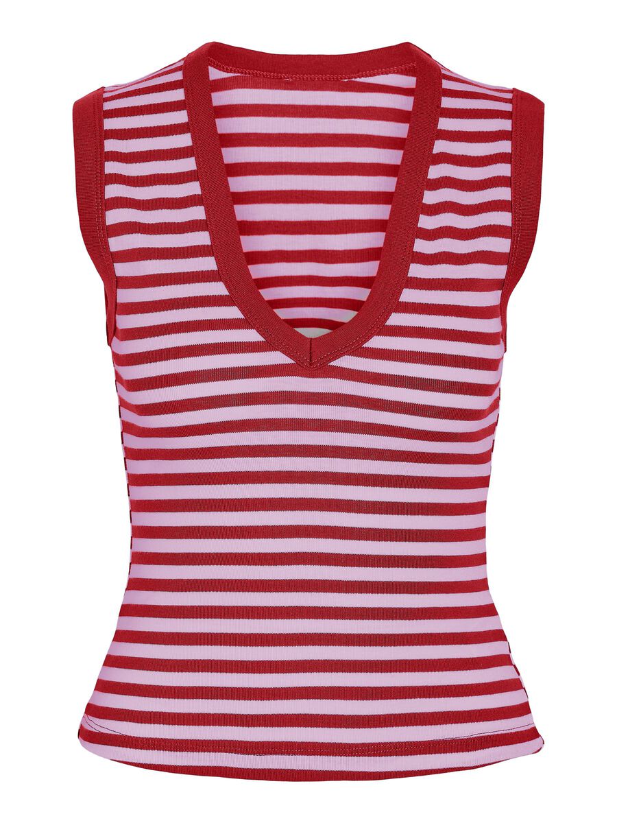 Carousel image 2 NMSTORMI TOP MET V-HALS, Goji Berry