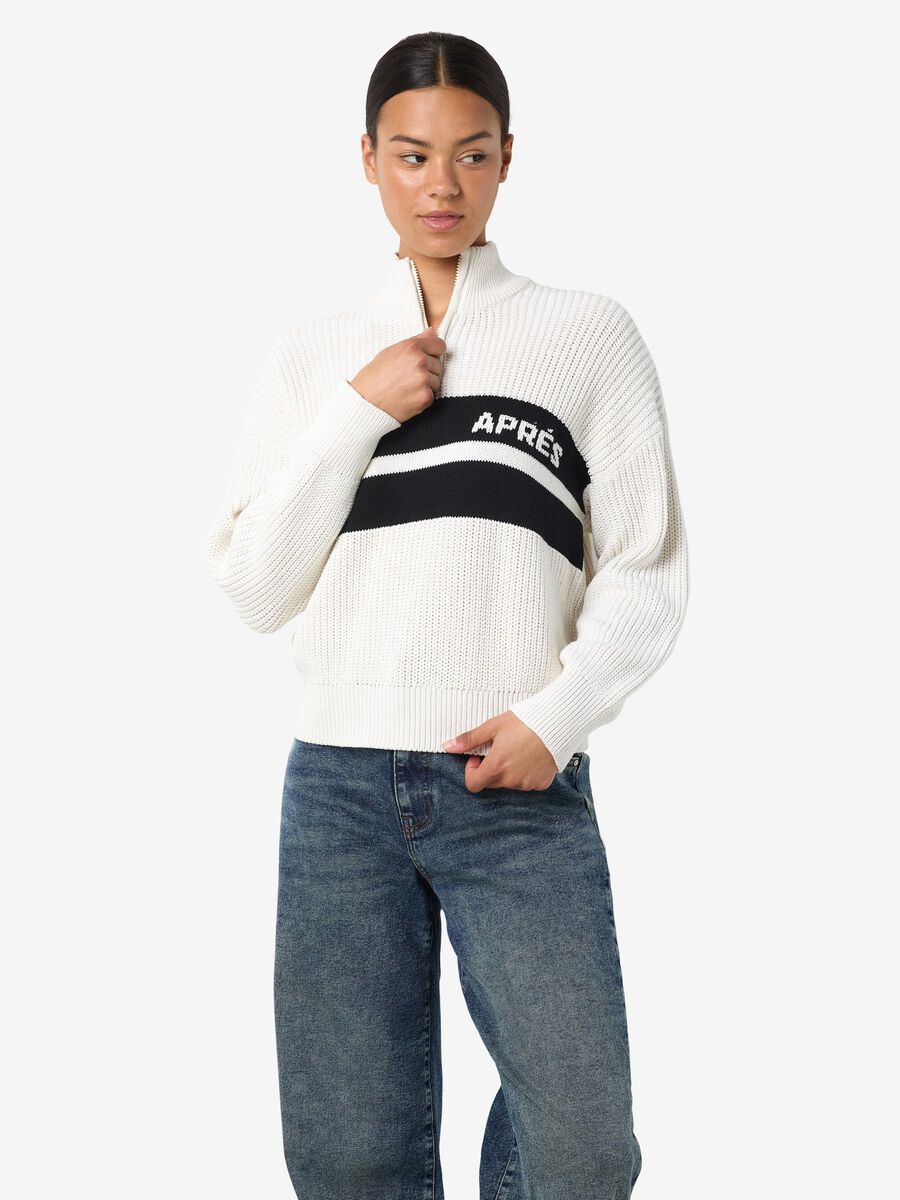 Product carousel image - STEHKRAGEN HALF-ZIP PULLOVER, Cloud Dancer | 2