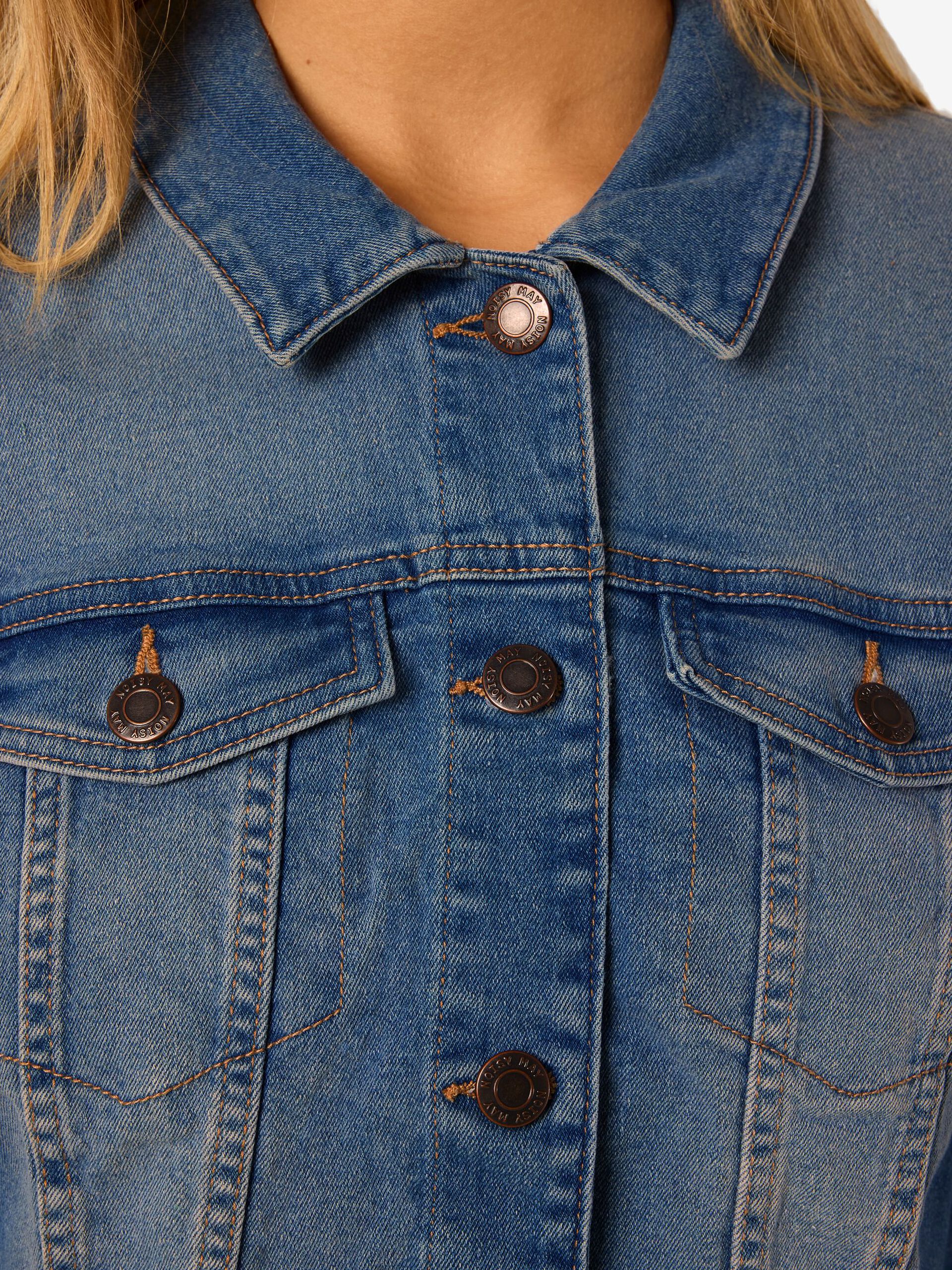 Carousel image - SHORT DENIM JACKET, Medium Blue Denim | 5