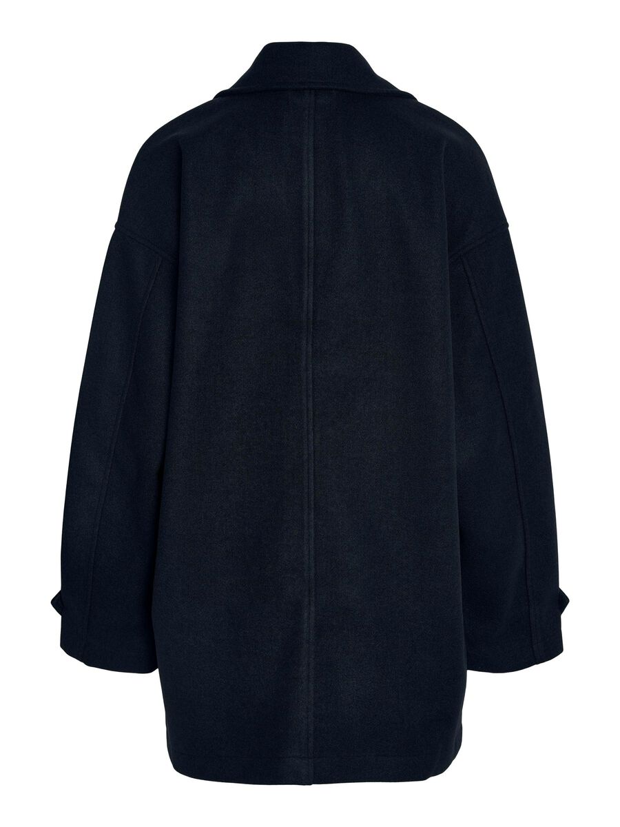 Carousel image - CURVE OVERSIZED COAT, Black | 2