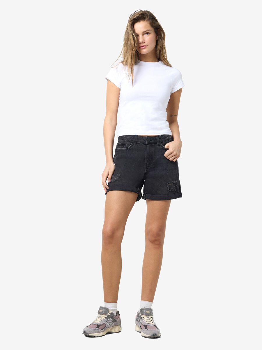 Noisy May SHORTS IN DENIM, Black Denim, highres - 27010865_BlackDenim_007.jpg