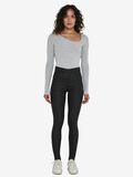 Noisy May NMCALLIE HIGH WAIST COATED TROUSERS, Black, highres - 27012746_Black_004.jpg