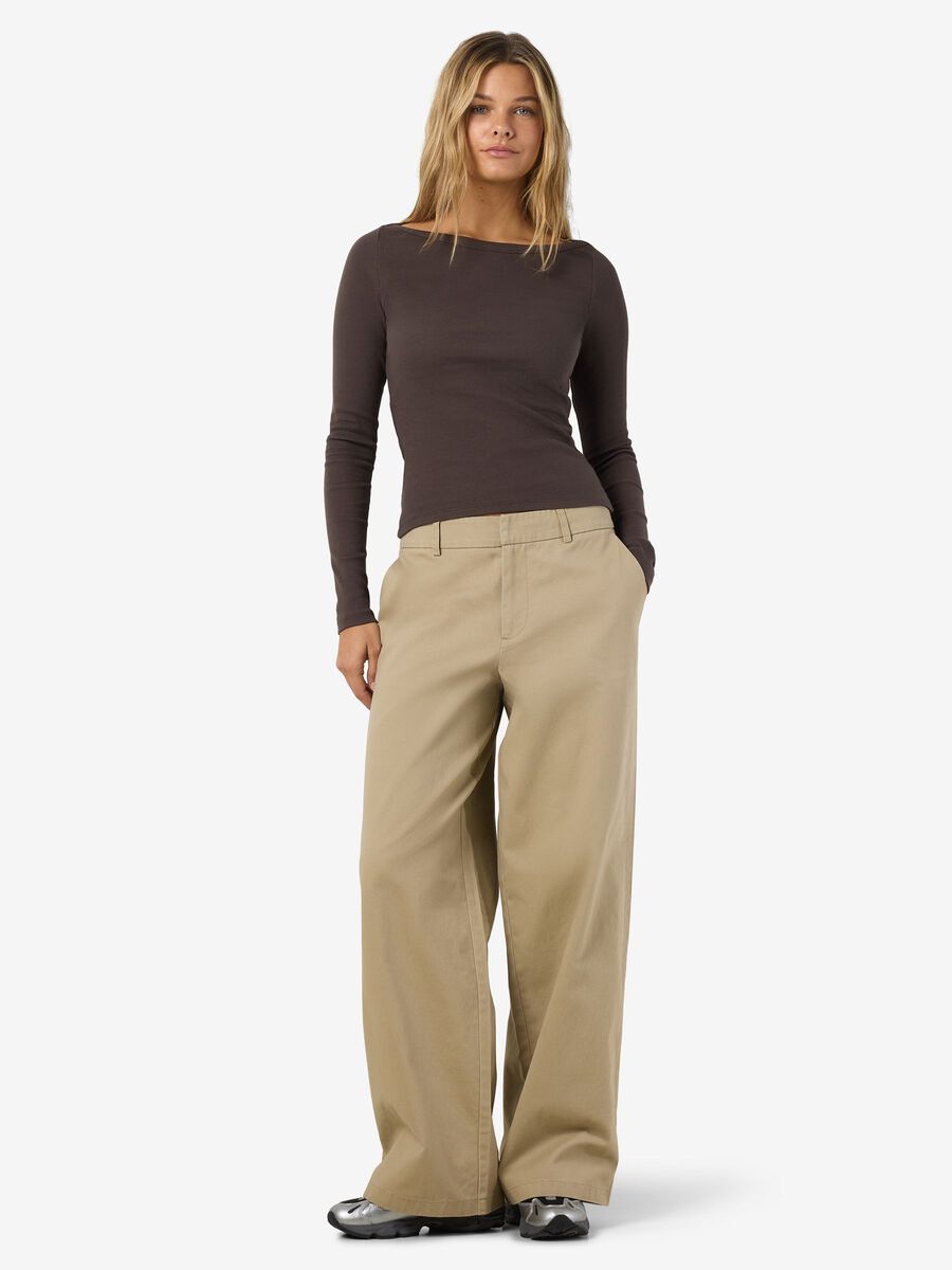 Carousel image 7 NMMAYA BOATNECK TOP, Chocolate Brown